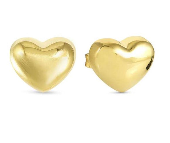ARMONICA earrings in 925 sterling silver (LARGE) Heart Gold