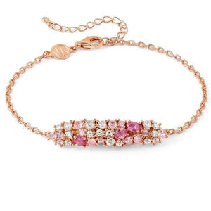 MOSAICA bracelet in 925 sterling silver (PLATE) and colored cubic zirconia Rose Gold