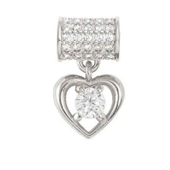 SEIMIA White Edition in 925 sterling silver and cubic zirconia pavé Heart