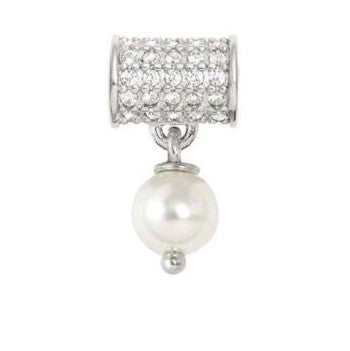 SEIMIA White Edition in 925 sterling silver, cubic zirconia pavé and stone WHITE PEARL
