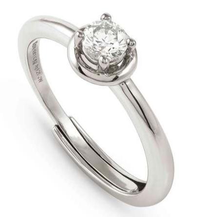 COSMICLOVE ring in 925 sterling silver and cubic zirconia Silver Circle