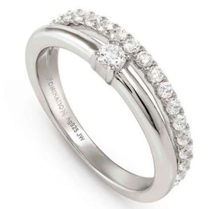 COSMICLOVE ring in 925 sterling silver (RICH) and cubic zirconia WHITE Size 11
