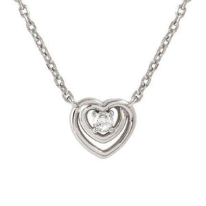 COSMICLOVE necklace in 925 sterling silver and cubic zirconia Heart Silver