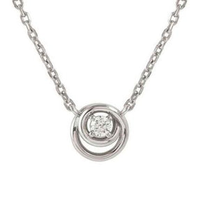 COSMICLOVE necklace in 925 sterling silver and cubic zirconia Silver Circle