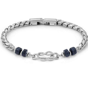 ATLANTE Stones Edition bracelet in steel and natural stones Knot-Sodalite