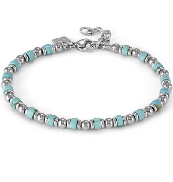 INSTINCTSTYLE Sea Edition bracelet in steel and natural stones TURQUOISE