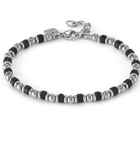 INSTINCTSTYLE Sea Edition bracelet in steel and natural stones LAVA STONE