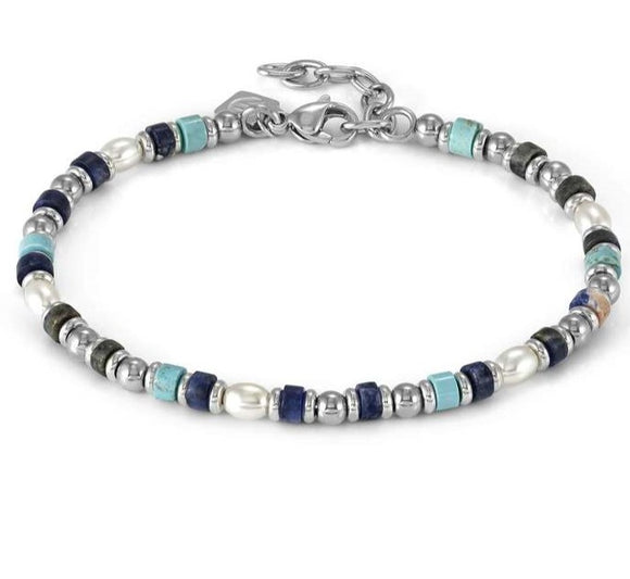 INSTINCTSTYLE Sea Edition bracelet in steel and natural stones MIX 1