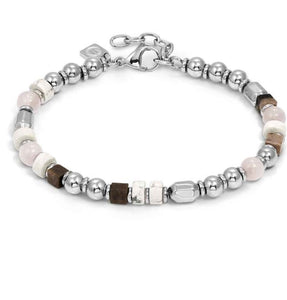 INSTINCTSTYLE Sea Edition bracelet with steel nuggets and natural stones (LARGE) MIX 4