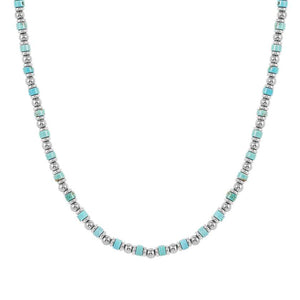 INSTINCTSTYLE Sea Edition necklaces in steel and natural stones TURQUOISE