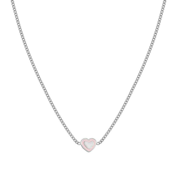 FAIRYICONS necklace in steel and enamel Heart