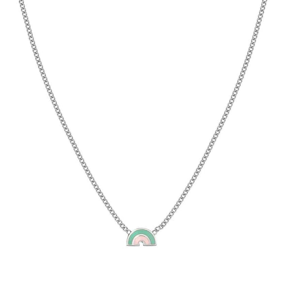 FAIRYICONS necklace in steel and enamel Rainbow