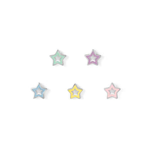 FAIRYICONS earrings set in steel and enamel Star
