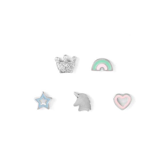 FAIRYICONS earrings set in steel and enamel Mixed