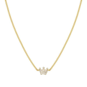 FAIRYICONS steel necklace with YELLOW GOLD and enamel finish Crown
