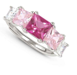 DAYTONIGHT ring in 925 silver and cubic zirconia PINK