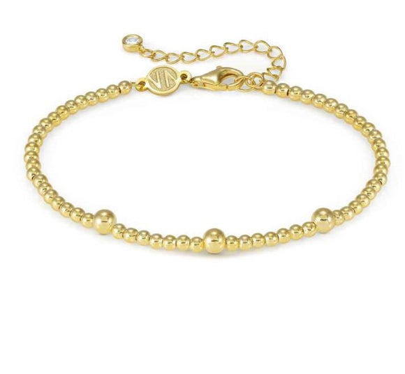FASHION ERA bracelet in 925 silver and cubic zirconia Yellow Gold