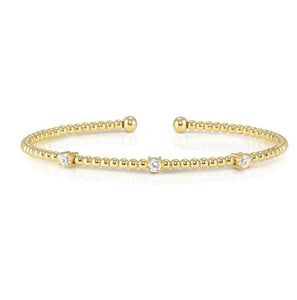 FASHION ERA rigid bracelet in 925 silver and cubic zirconia Yellow Gold