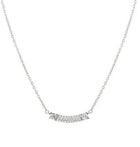 FASHION ERA necklace in 925 silver and 1 cubic zirconia pavé Silver