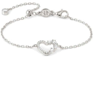 SHINE ME UP bracelet in 925 silver and cubic zirconia White Heart