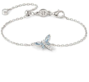 SHINE ME UP bracelet in 925 silver and cubic zirconia White/Light Blue Dragonfly