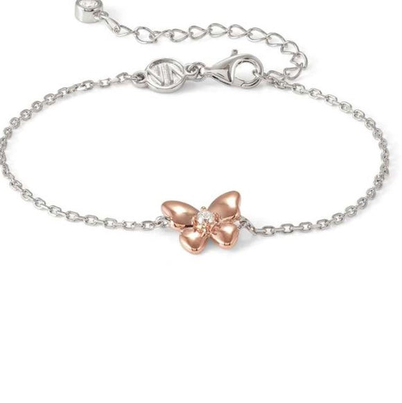 SWEETMADAME bracelet in 925 silver and cubic zirconia Rose Gold Butterfly