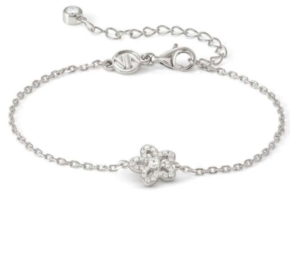 SWEETMADAME bracelet in 925 silver and cubic zirconia pavé Flower