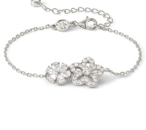 SWEETMADAME bracelet in 925 silver 2 symbols and cubic zirconia Flower
