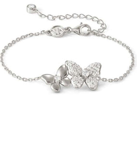 SWEETMADAME bracelet in 925 silver 2 symbols and cubic zirconia Butterfly