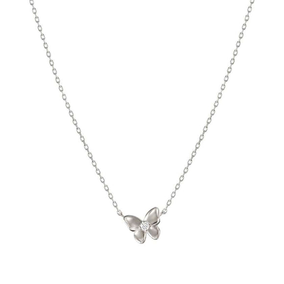 SWEETMADAME necklace in 925 silver and cubic zirconia Butterfly