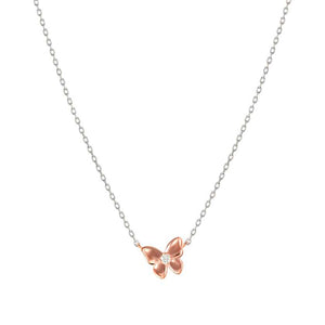 SWEETMADAME necklace in 925 silver and cubic zirconia Rose Gold Butterfly