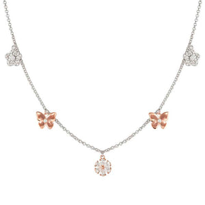 SWEETMADAME necklace in 925 silver and cz (PENDANTS) Rose Gold Mixed