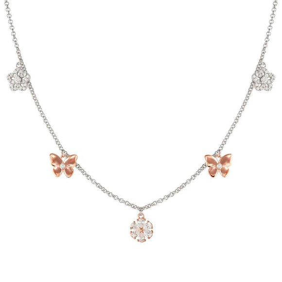 SWEETMADAME necklace in 925 silver and cz (PENDANTS) Rose Gold Mixed