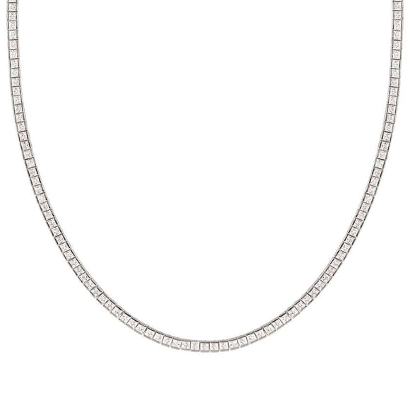 DAYTONIGHT necklace in 925 silver (3.5 mm) and cubic zirconia (E) White