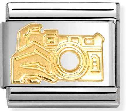030108/17 Classic S/Steel,bonded yellow gold Camera with Hand
