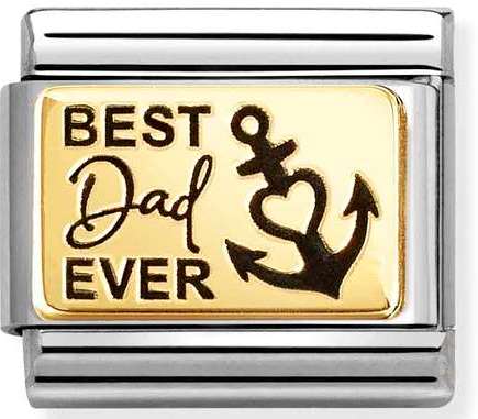 030166/65 Classic, steel, 18k gold Best Dad Ever