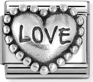 330101/88 Classic OXIDIZED SYMBOLS in st.steel  925 silver Love Heart