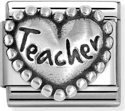 330101/89 Classic OXIDIZED SYMBOLS in st.steel  925 silver Teacher