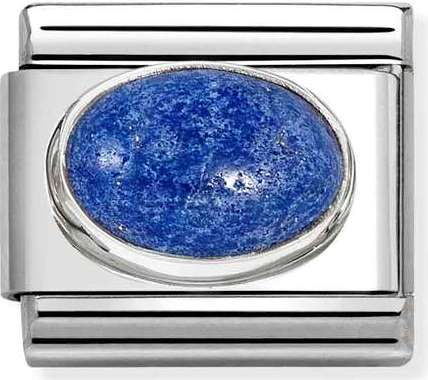 330510/09  Classic HARD STONES steel, 925  silver Lapis