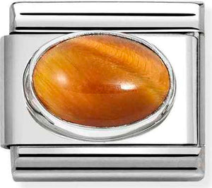 330510/41  Classic HARD STONES steel, 925  silver Tigers eye