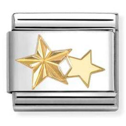030149/65 Classic SYMBOLS steel and 18k gold Diamond stars