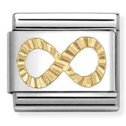 030149/66 Classic SYMBOLS steel and 18k gold Diamond infinity