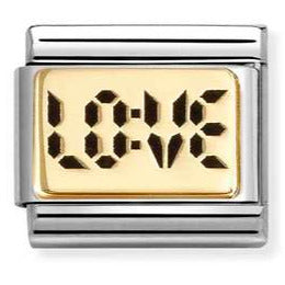 030166/70 Classic PLATES (IC) in steel and 18k gold Digital love