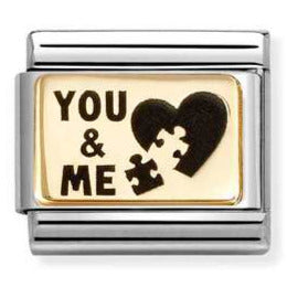 030166/71 Classic PLATES (IC) in steel and 18k gold You & me puzzle