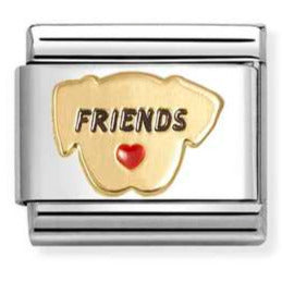030285/69 Classic SYMBOLS steel, enamel and 18k gold Red heart dog