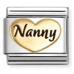 030285/77 Classic SYMBOLS steel, enamel & 18k gold Nanny heart