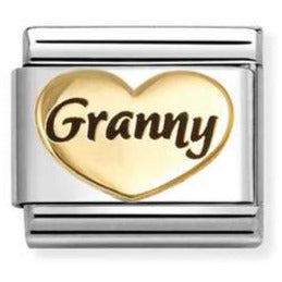 030285/81 Classic SYMBOLS steel, enamel & 18k gold Granny heart