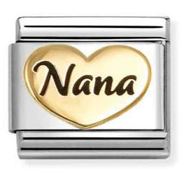 030285/83 Composable Classic SYMBOLS steel, enamel and 18k gold Nana heart