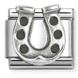 330101/94 Classic OXIDIZED SYMBOLS in st.steel and 925 sterling silver Horseshoe 1