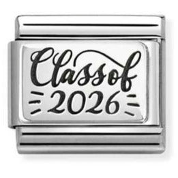 330109/65 Classic OXYDISED PLATES 2 in steel and 925 sterling silver Class of 2026